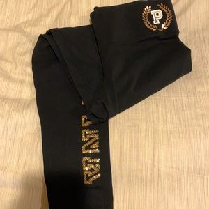 Pink victoria’s secret leggings size small